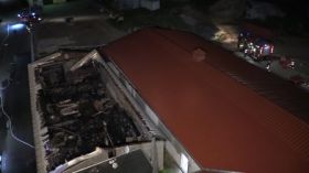 Feuer In Gleistal Agrar In Golmsdorf Bei Jena 00066